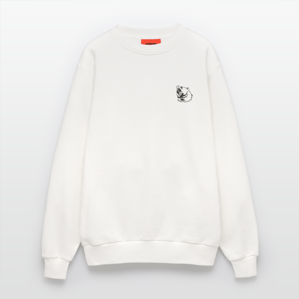 Organic relaxed trøje med crewneck made in EU - OFF WHITE