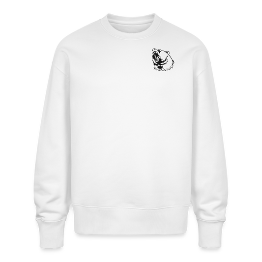 økologisk unisex-sweatshirt i oversize - hvid