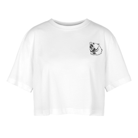 Women’s Oversized Cropped T-Shirt - white