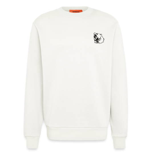 Organic relaxed trøje med crewneck made in EU - OFF WHITE