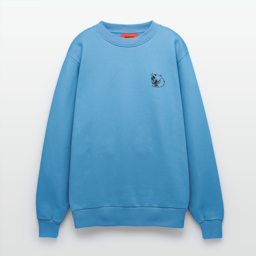 Organic relaxed trøje med crewneck made in EU -  Sol Blue