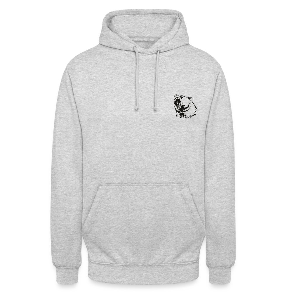 hoodie unisex - lysegrå meleret