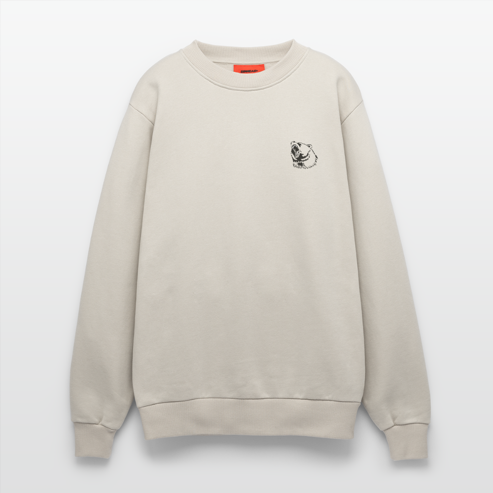 Organic relaxed trøje med crewneck made in EU - WARM CLAY