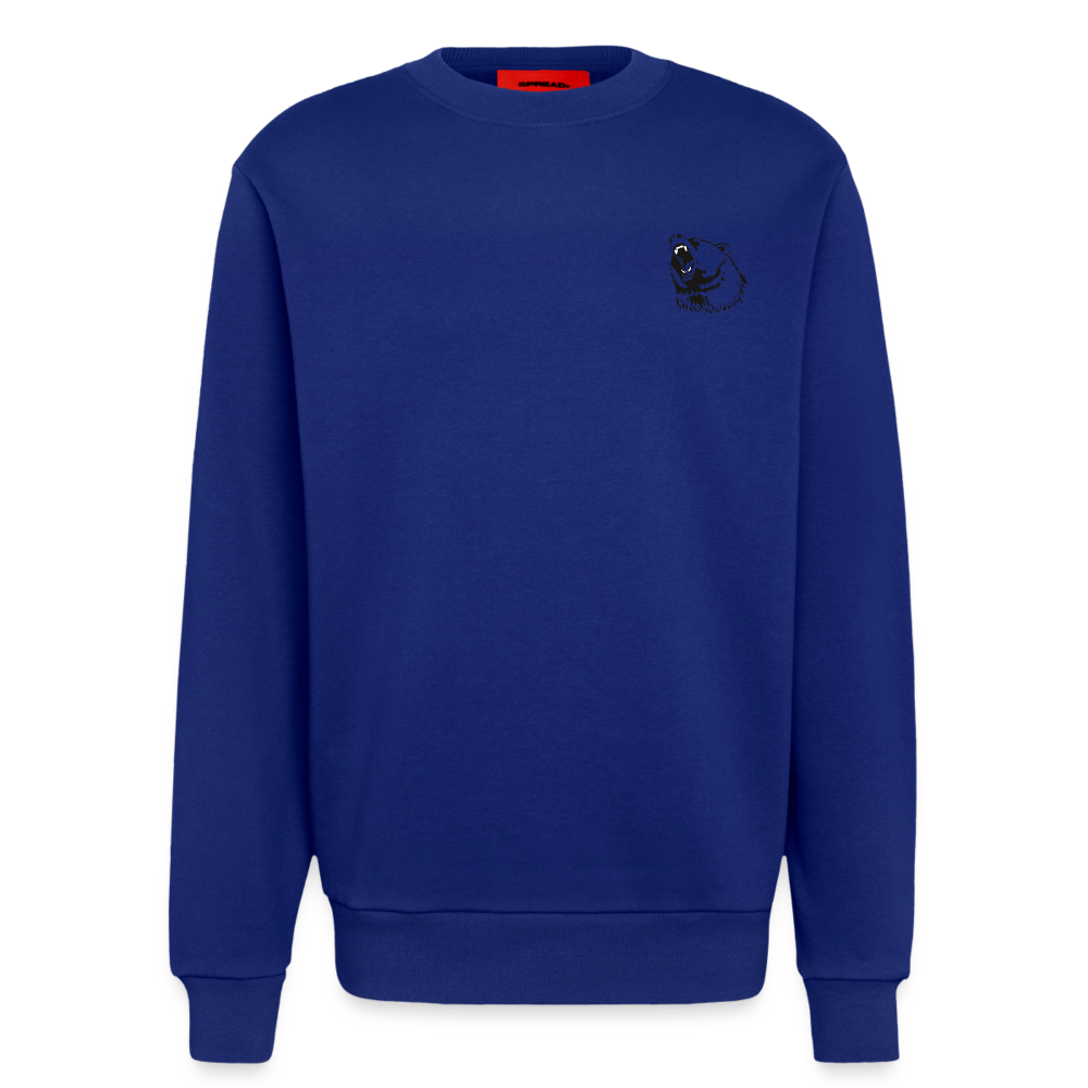 Organic relaxed trøje med crewneck made in EU - Iconic Blue