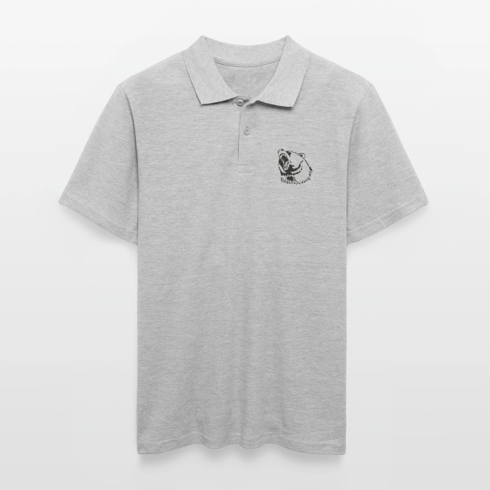 Herre poloshirt - grå meleret