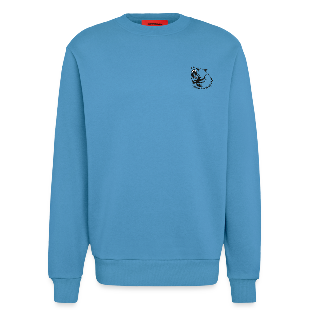 Organic relaxed trøje med crewneck made in EU -  Sol Blue